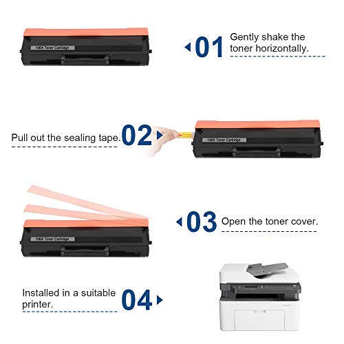 (Met chip) SMARTOMI 106A W1106A Compatibele voor HP 106A W1106A toner cartridge voor gebruik met HP Laser 107 107a 107w 107r MFP 135 135a 135w 135r 135wg MFP 137 137fnw 137fwg 2PK - Image 6