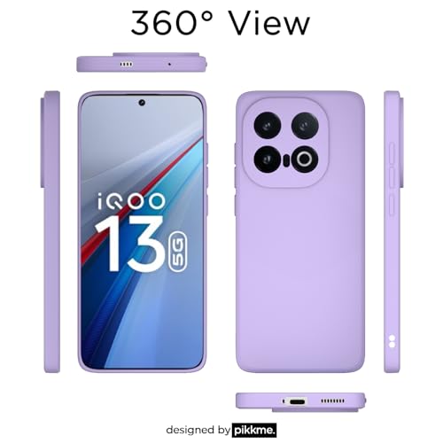 Image of Outlouders Back Cover for iQOO 13 5G | Camera Protection | Durable Soft Matte Silicone Bumper Case (Purple)