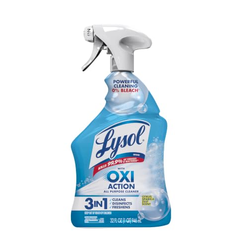Lysol All Purpose Cleaner Spray, OXI Action, 0% Bleach, Disinfectant, 32 oz - image 1