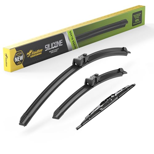 Image of Raidbee Silicone Windshield Wiper blades 3 pack Replacement for GMC Terrain 2010-2017 Chevy Equinox 2010-2017 All-Season Silicone Windshield Wipers 24 inch 17 inch 13 inch