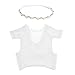 yeahibaby Newborn Fotografie Requisiten, Infant Foto Outfits (weiß Strampler und Silber Halskette)