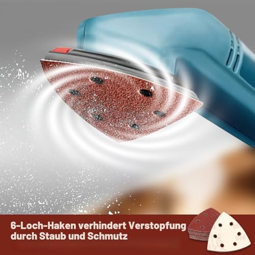 STEBRUAM 70 Stück Deltaschleifer Schleifpapier Klett fur Dreieckschleifer – Ansicht 4