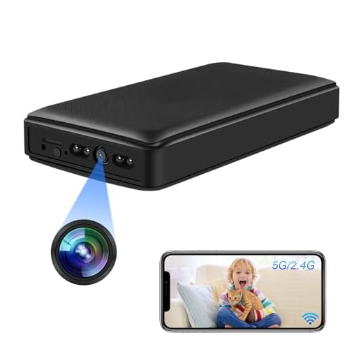 CYI Micro Caméra Espion Discrète HD 1080P, 10000mAh Petite Caméra Cachee Portable, 2.4G & 5G Camera de Surveillance Espion sans Fil avec Détection de Mouvement pour Intérieur