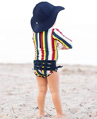 Image of RuffleButts Baby /Toddler Girls UPF 50+ Sun Protective Wide Brim Swimwear Sun Hat