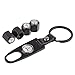 9-Piece Set 65mm MB Emblem Badge Sticker Wheel Hub Caps Centre Cover +Tire Valve Stem Caps Cover with MB Keychain for MB. (MB Black)