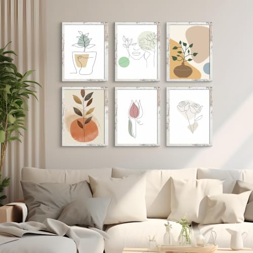 Image of BESCRCL 12x15 Picture Frame Wall Hanging, Engineered Wood Photo Frames for 12 x 15 Poster, Distressed White, 1 Pack