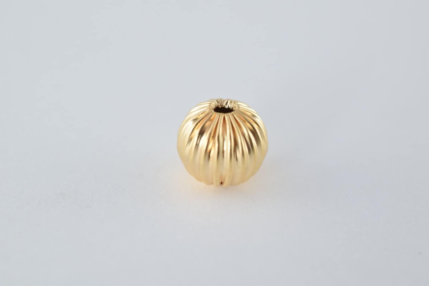Gold Filled Bead EP Jewelry Findings 4mm/6mm/8mm/10mm Watermelon Diamond Cut Round Ball Supplier and 18KT/14KT