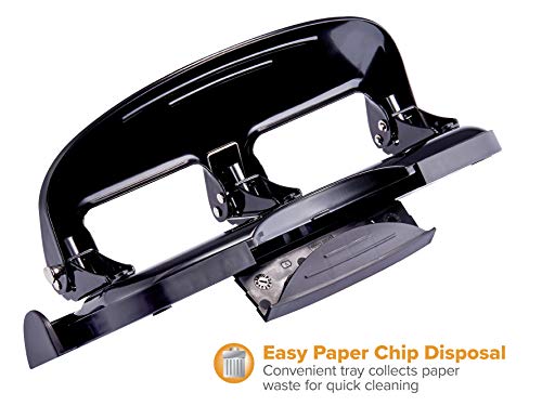 Bostitch Office Ez Squeeze 20 Sheet Standard 3 Hole Punch, Metal Construction, Silver/Black (Hp20) #TOP4