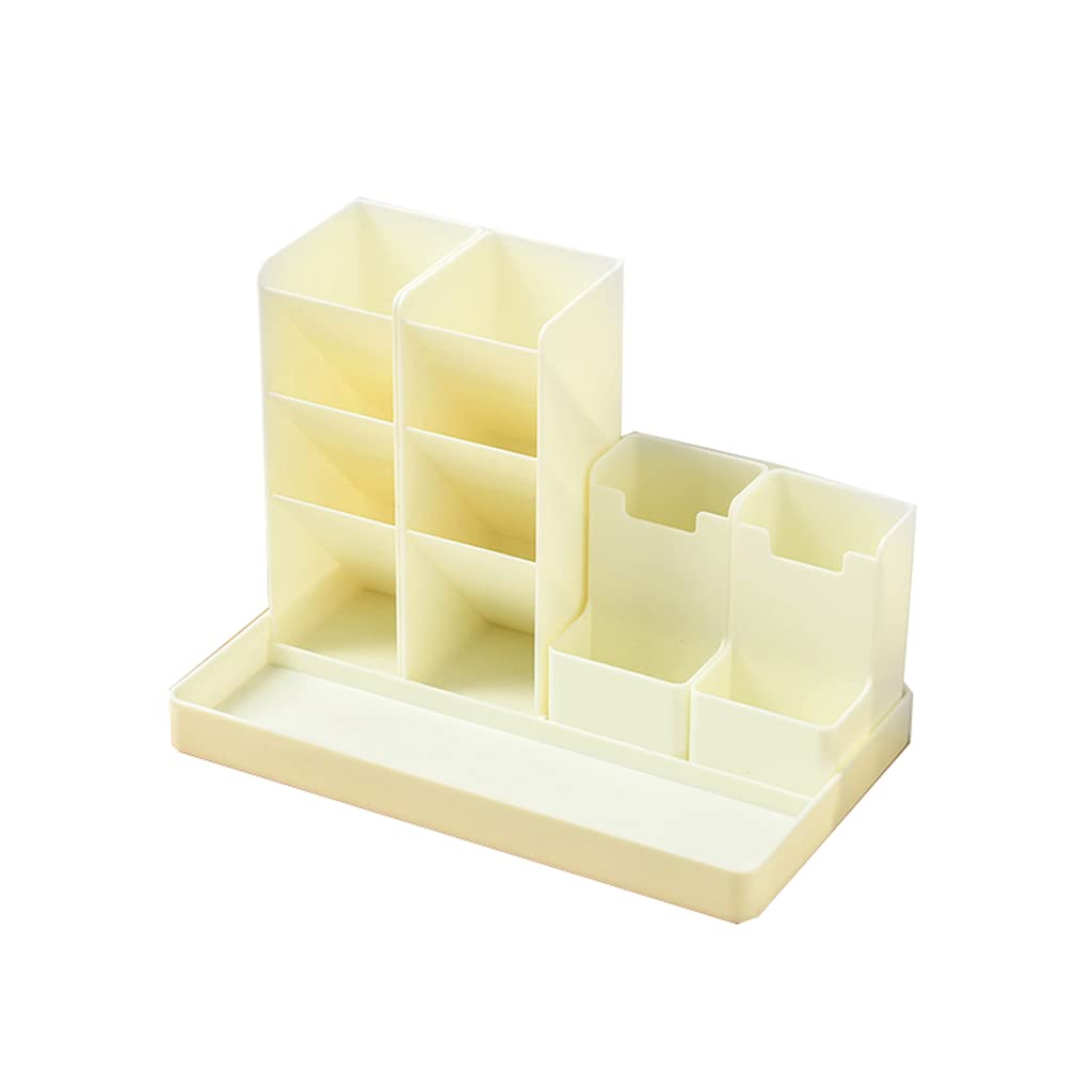 Portapenne, portapenne portaoggetti da scrivania, portapenne portaoggetti, portapenne multifunzionale, portapenne for aula, ufficio, scuola (azzurro chiaro1) (bianco crema1)