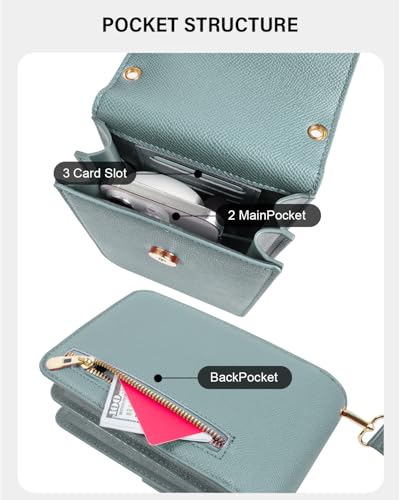 KOTORA RFID Blocking Crossbody Sling Bag, Cell Phone Shoulder Purse, Travel Wallet with Card Slots3
