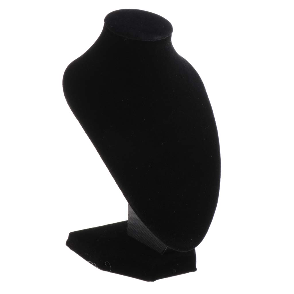 10x Velours Noir Bijoux Buste Présentoirs Titulaire