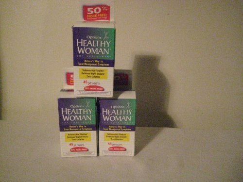 Options Healthy Woman Soy Supplement (3 Pack) 45 Supplements Tablets in Each Box