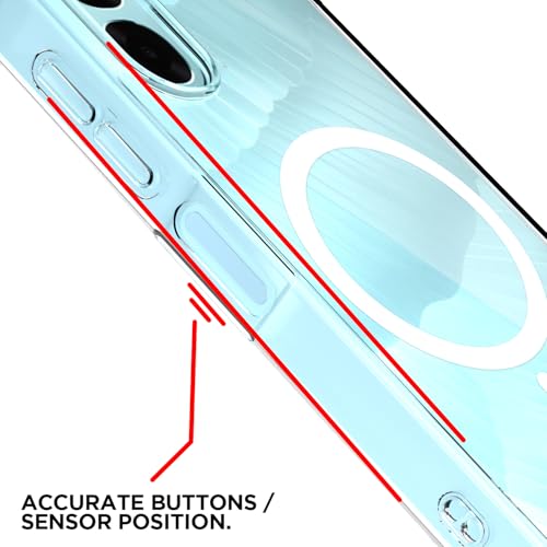Image of Amazon Basics Back Cover for Oppo K14x 5G / Oppo A6x 5G / Oppo A6s Mag-Safe Shockproof PC + TPU Protective Case Magnetic Support Bumper Case (Transparent Mag-Safe)