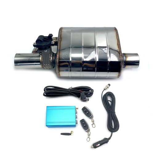 ZSGHJA Tubo di Scarico Auto Scarico Controllo Valvola Elettrica Tubo Scarico Silenziatore Valvola Marmitta Acciaio Inossidabile 51/63/76mm Tubo Scarico Coda(63MM Right 1)