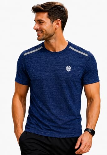 Image of Gym T Shirt for Man Half Sleeve | Quick Dry Sports Regular Fit Tshirt for Men | Breathable Gym Activewear Workout T Shirts for Men
