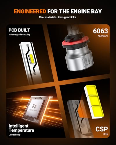 Image of SEALIGHT 881 /889 LED Fog Light Bulbs, 12000LM 6500K White-2 Pack, for Dodge