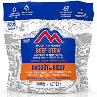 Mountain House Beef Stew Pouch| Freeze Dried Backpacking & Camping Food | Survival & Emergency Food | Gluten-Free | Entree Meal | Easy to Prepare | Delicious and Nutritious