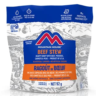 Mountain House Beef Stew, Freeze Dried Emergency Food, Single Pouch | Easy to Prepare, Long Shelf Life Survival Food Ideal Emergency, Camping, Hiking and Disaster Preparedness Dehydrated Meals - Single Pack