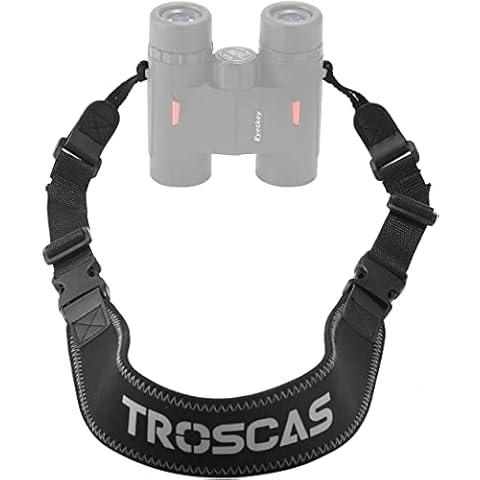 TROSCAS Super Comfort Neoprene Optic Straps | Loop Connectors | Field Repair Buckle | Lightweight | Adjustable Length Neck Straps for Binoculars Cameras (Type 1) Cover