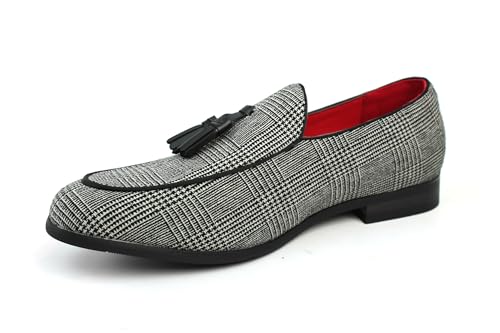 Men's Slip On Real Leather Loafer Tassel Dress Shoes4