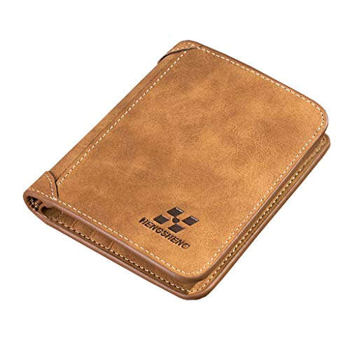 Billetera para hombre, Muzhuo Classic Retro, billetera masculina europea, billetera de triple sección, billetera, monedero, billetera de alta calidad, billetera de regalo Regalo de los hombres Regalo