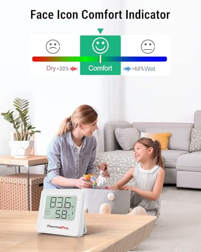 Image of LABART ThermoPro TP357 Digital Hygrometer Indoor Thermometer of 260FT, Bluetooth Thermometer Humidity Meter with Smart App, Room Thermometer Humidity Gauge with Temperature Humidity Sensor