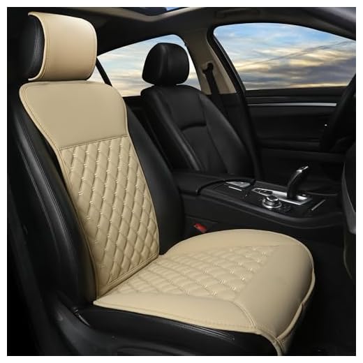 Black Panther Car Seat Cover, Luxury Car Seat Protector,Universal Anti-Slip Driver Seat Cover with Backrest, Diamond Pattern Embroidery (1Piece,Beige)