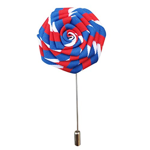 YSJOY Accessory July 4th Patriotic Red Blue American Flag Bow Ribbon Brooch Pin USA Flag Lapel Pin Patriotic American Costume Jewelry Independence Day Gift