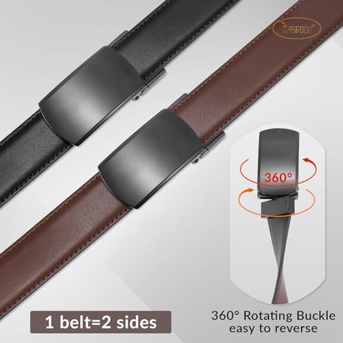 JASGOOD Men's Belt Leather Reversible Belt for Men 1.3" Mens Dress Belt For Presents Casual Golf Dress Pants Shirts3