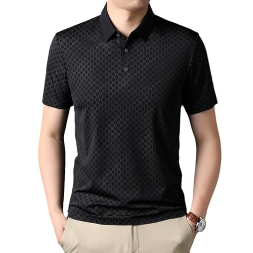 Polo d'été sans couture pour hommes en coupe régulière business décontracté