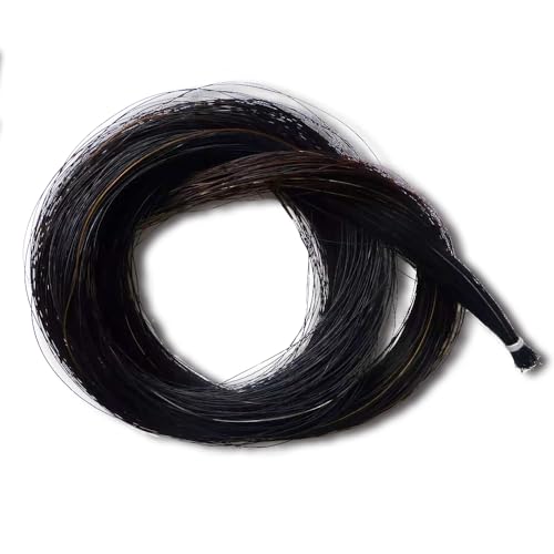 ModouString Violin bow horse hair Black Horsetail Natural Mongolian Horse Hair Violin parts(2 hanks)
