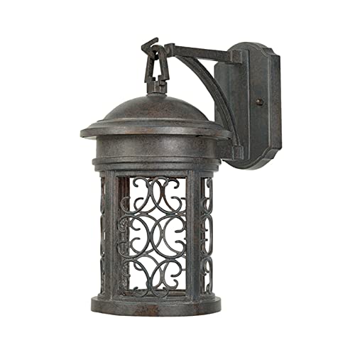 Designers Fountain 31131-MP Ellington Outdoor Wall Lantern Sconce, Mediterranean Patina