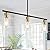 WILON Kitchen Island Lighting, 3 Lights Black Gold Pendant Lighting with Glass Shades Pendant Lights for Kitchen Island Adjustable Farmhouse Chandeliers for Dining Doom E26 Base Modern Hanging Light