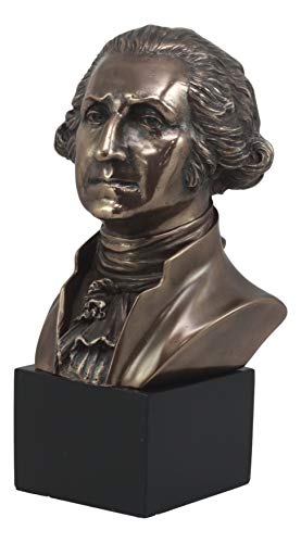 Busto de George Washington de 9" figura decorativa de la Revolución de Estados Unidos 3