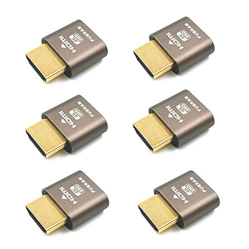 FUERAN HDMI Dummy Plug Headless Ghost Display Emulator ?Fit Headless-1920x1080 New Generation@60Hz?-6Pack