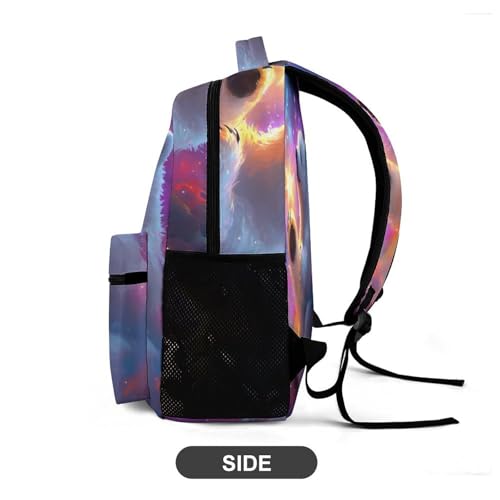 Polar Bear And Stars Travel Backpack Casual Daypack Shoulder Bag with Adjustable Shoulder Straps4