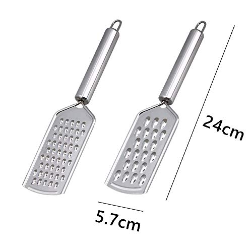 2Pcs Cheese Grater Handheld Kitchen Graters Cheese Slicers Handheld Mini Cheese Grater for Vegetables Fruits Chocolate,Potato,Ginger and Garlic Carrot Shredder Lemon Zester - Image 6