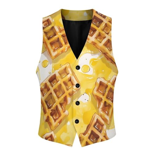 Food Honey Novelty Men's Suit Vest Funny Formal Dress Vests Business Waistcoat3