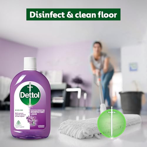 Image of Dettol Liquid Disinfectant for Floor Cleaner, Surface Disinfection, Personal Hygiene (Lavender Blossom, 550ml)