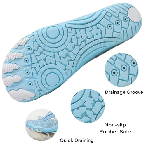 Image of Hike Barefoot Shoes for Women Men with Wide Toe Box, Healthy & Non-Slip Breathable Barefoot Water Shoes Beach Pool Aqua Swim Surf Hiking Walking Shoes