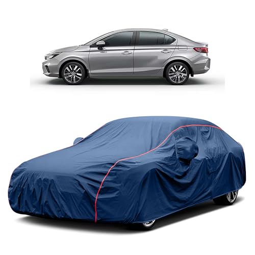 Image of Heavy-Duty Car Cover for Compatible with Honda City (2014 to 2025 All Models) Deluxe Car Protection Cover ? Waterproof & UV-Resistant All-Season Exterior Protection