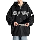 [Fasshonrida] ジップパーカー メンズ 裹起毛 秋冬服 防寒 保温 ジップアップパーカー あったか ZIP 上着 フルジップ アウター フード付き ぱーかー おしゃれ サガラ刺繍 英字ロゴ 服 大きいサイズ 秋 冬 春 black 2XL