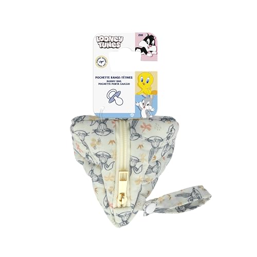 Looney Tunes - Schnullertasche 10 x 10 cm – Bugs, für Babys – Offizielles Produkt von Warner Bros