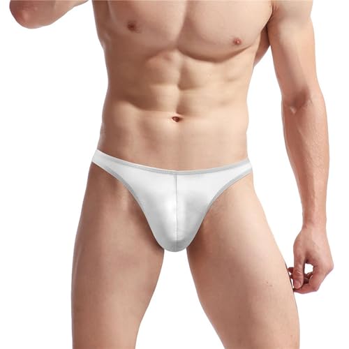 JEKE-DG Men's Breathable Low Waist Sexy Briefs See Through Ice Silk Thong Lingerie Erotic Jockstrap T-Back Underwear2