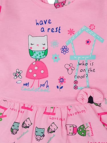 Image of Montello Cotton Dress set for Baby Girl with Full sleeves Frock Top Jhabla and Full Length Pyjamas