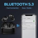 Écouteurs sans fil Monster Bluetooth 5.3, 32 heures d'autonomie avec étui de chargement, écouteurs sans fil, contrôle tactile, écouteurs intra-auriculaires