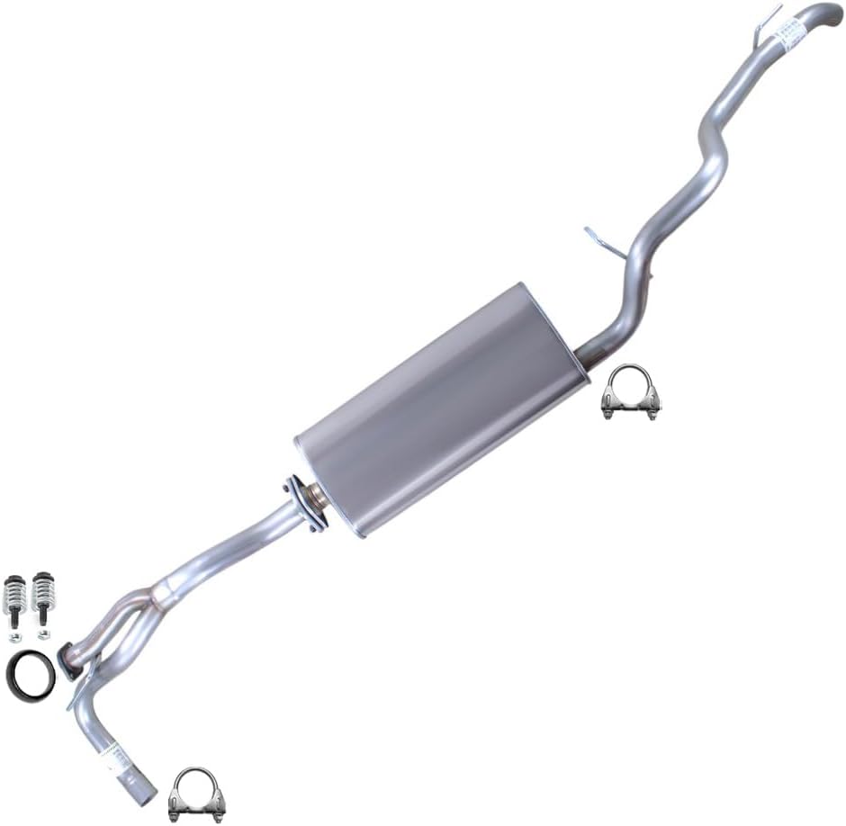 Northeastern Exhaust | Stainless Steel Y-Pipe, Muffler, Tail Pipe Exhaust System Kit Compatible for Jeep Liberty 2004 3.7L | Free Gasket and Clamps Included | Automotive Replacement Part