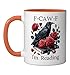 Smutty Book Crow F Cawf I'm Reading Smut Reader Dark Romance Ceramic Mug, Orange/White