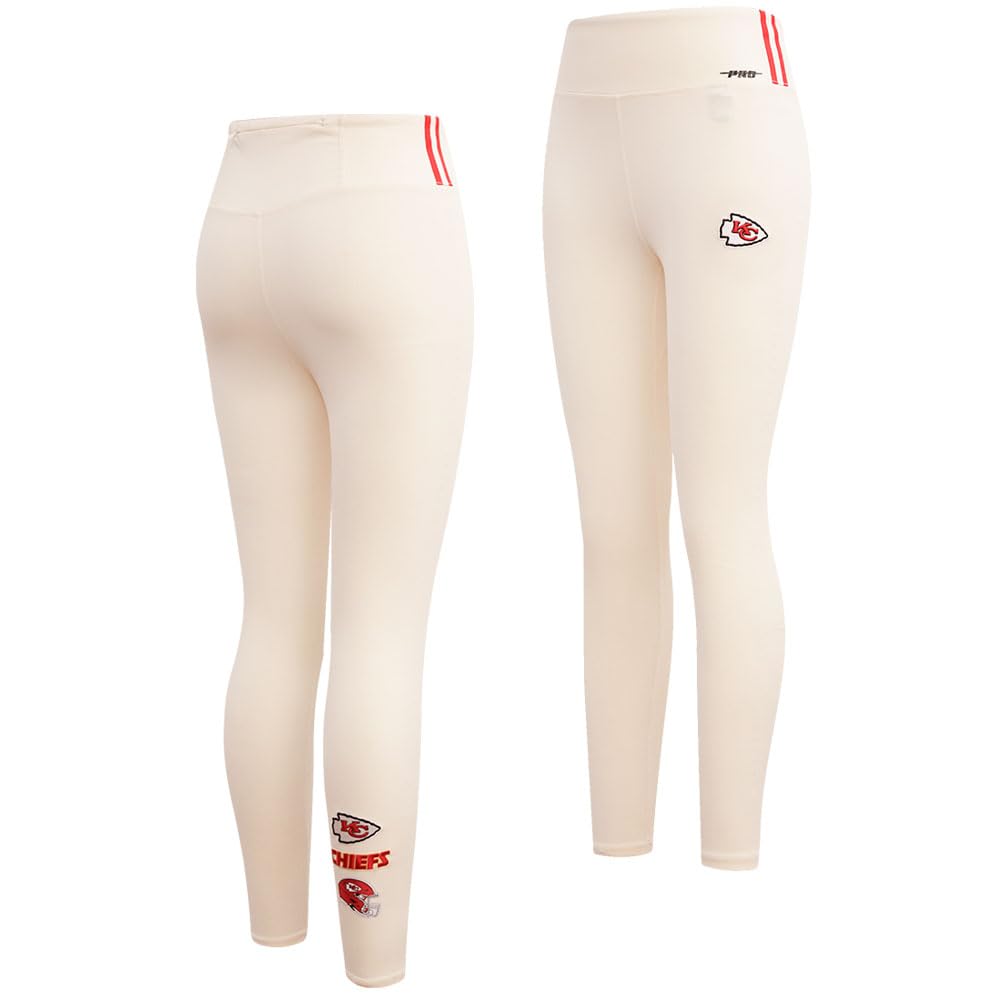 Pro Standard Womens NFL Kansas City Chiefs Retro Classics Legging Eggshell L — image 1
