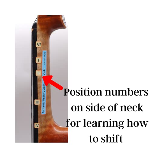 Image of Fantastic Finger Guide for Violins Adult Beginner | Stringed Musical Instruments | Fingerboard and Fretboard Stickers for Learning All Notes | Play or Fiddle (LH 4 /4)